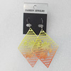 Iron Earrings, Diamond 63x45mm, Sold by Group