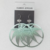Iron Earrings, Flat Round 45mm, Sold by Group