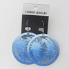 Iron Earrings, Flat Round 46mm, Sold by Group