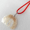 Shell Necklace, 37x40mm, Sold per 16-inch Strand