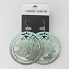 Iron Earrings, Flat Round 46mm, Sold by Group