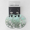Iron Earrings, Flat Round 45mm, Sold by Group