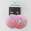 Iron Earrings, Flat Round 46mm, Sold by Group