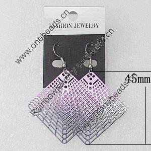 Iron Earrings, Diamond 45mm, Sold by Group