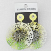 Iron Earrings, Flat Round 45mm, Sold by Group