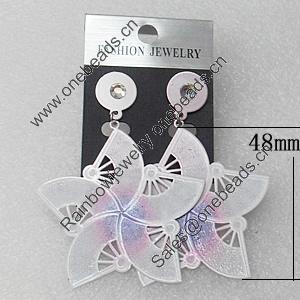 Iron Earrings, Flower 48mm, Sold by Group