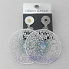 Iron Earrings, Flat Round 46mm, Sold by Group