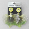 Iron Earrings, Leaf 49x41mm, Sold by Group