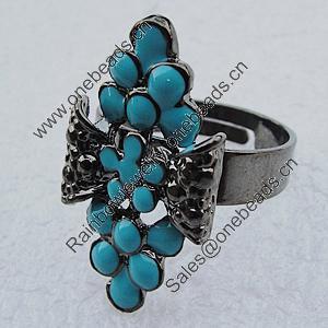 Metal Alloy Finger Rings, 26x14mm, Sold by Box  