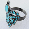 Metal Alloy Finger Rings, Butterfly 27x25mm, Sold by Box  