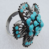 Metal Alloy Finger Rings, Flower 30mm, Sold by Box  