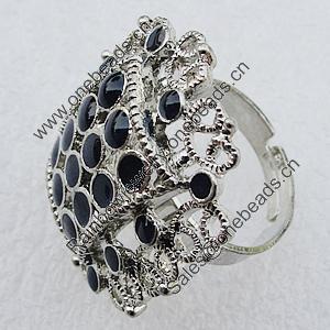 Metal Alloy Finger Rings, 28x26mm, Sold by Box  