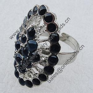 Metal Alloy Finger Rings, Oval 28x18mm, Sold by Box  