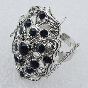 Metal Alloy Finger Rings, 31x21mm, Sold by Box  
