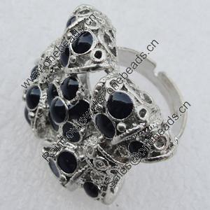 Metal Alloy Finger Rings, 27x22mm, Sold by Box  