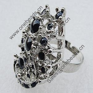 Metal Alloy Finger Rings, 35x24mm, Sold by Box  