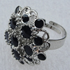 Metal Alloy Finger Rings, 24x24mm, Sold by Box  