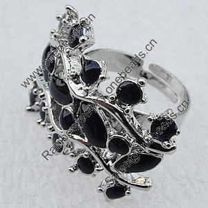 Metal Alloy Finger Rings, 28x21mm, Sold by Box  