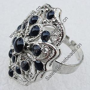 Metal Alloy Finger Rings, 31x22mm, Sold by Box  
