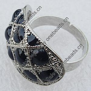 Metal Alloy Finger Rings, 24x15mm, Sold by Box  