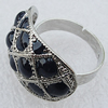 Metal Alloy Finger Rings, 24x15mm, Sold by Box  