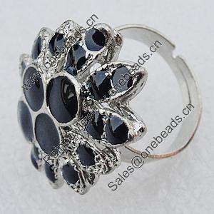 Metal Alloy Finger Rings, 30x22mm, Sold by Box  