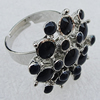 Metal Alloy Finger Rings, Flower 24mm, Sold by Box  