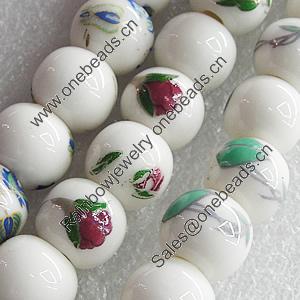 Ceramics Beads, Mix Style, Round 14mm Hole:2.5mm, Sold by Bag