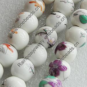 Ceramics Beads, Mix Style, Round 18mm Hole:3mm, Sold by Bag