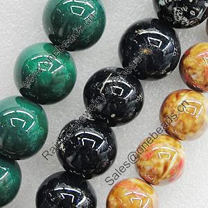 Ceramics Beads, Mix Style, Round 24mm Hole:3mm, Sold by Bag