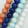 Ceramics Beads, Mix Style, Round 8mm Hole:1.5mm, Sold by Bag