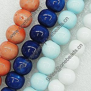 Ceramics Beads, Mix Style, Round 8mm Hole:1.5mm, Sold by Bag