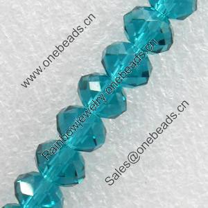 Glass Crystal Beads, Rondelle, 8mm, Hole:1mm, Sold by Strand