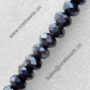 Glass Crystal Beads, Rondelle, 6mm, Hole:1mm, Sold by Strand