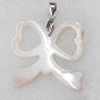Shell Pendant, 37x46mm, Hole:Approx 4mm, Sold by PC