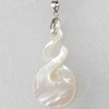 Shell Pendant, 22x50mm, Hole:Approx 4mm, Sold by PC