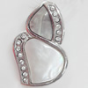 Shell Pendant, 24x35mm, Hole:Approx 4mm, Sold by PC