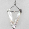 Shell Pendant, 36x70mm, Hole:Approx 4mm, Sold by PC