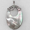 Shell Pendant, 40x69mm, Hole:Approx 4mm, Sold by PC