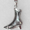 Shell Pendant, 38mm, Hole:Approx 4mm, Sold by PC