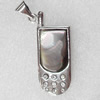Shell Pendant, 13x40mm, Hole:Approx 4mm, Sold by PC