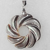 Shell Pendant, 34x47mm, Hole:Approx 4mm, Sold by PC
