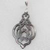 Shell Pendant, 27x56mm, Hole:Approx 4mm, Sold by PC