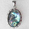 Shell Pendant, 24x41mm, Hole:Approx 4mm, Sold by PC