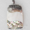 Shell Pendant, 34x60mm, Hole:Approx 4mm, Sold by PC
