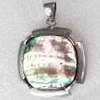 Shell Pendant, 30x40mm, Hole:Approx 4mm, Sold by PC