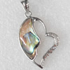 Shell Pendant, 26x45mm, Hole:Approx 4mm, Sold by PC