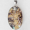 Shell Pendant, 34x63mm, Hole:Approx 4mm, Sold by PC