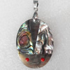 Shell Pendant, 30x54mm, Hole:Approx 4mm, Sold by PC