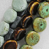 Ceramics Beads, Mix Color, Flat Round 20mm Hole:1.5mm, Sold by Bag